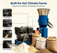 Machine à granulés d'aliments pour volailles et bétail compacte 200-400 kg/h Jordan avec manuel vidéo d'utilisation et garantie d'un an