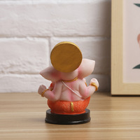 Statue en résine du dieu hindou Ganesha, sculpture de richesse en forme de trompe d'éléphant thaïlandais, ornement bouddhiste indien, modèle d'art Feng Shui, cadeau de vacances
