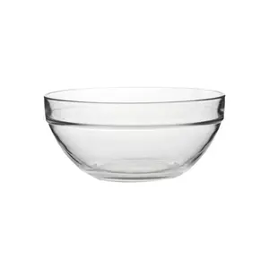 Household transparent round glass bowl Dessert hotel pudding bowl Tsai cake pudding soup bowl