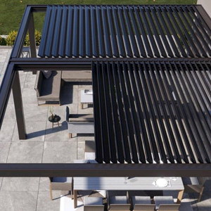 Pérgola de Aluminio con Techo Ajustable Motorizado, Pabellón de Jardín para Exteriores con Luces LED, Resistente a la Intemperie - Product Image 6