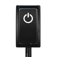Interrupteur adhésif à bouton-poussoir 12V pour voitures et applications marines/bateaux/camping-cars, avec LED noire, indice de protection IP65, 200A