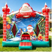 Winway Marken-Weihnachtsthemen-Hüpfburg aus PVC-Material, CE-Zertifiziert, Anpassbare Größe und Farbe, Einfacher Aufbau, Kinderburg