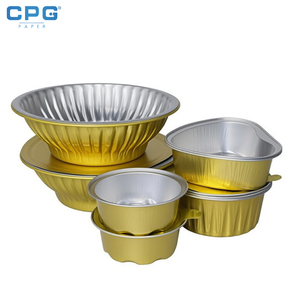 Food Grade Recyclable Gold Aluminum Foil Container 750ml Takeout Catering Oven Safe Aluminum Foil Food Tray - Product Image 1