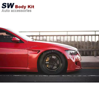 Kit carrosserie style Rocket Bunny pour BMW Série 3 E90 E92 2005-2013, comprenant pare-chocs avant large, lèvre de pare-chocs, garde-boue, extension de passage de roue et diffuseur arrière