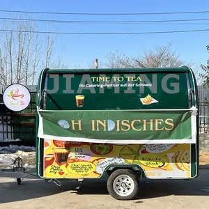 Verkaufsschlager hotdog-standwagen auf rädern mit grill-fritteuse abschleppbar burger hot dog speisewagen verkaufsschlager