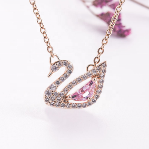 Nueva llegada <span class=keywords><strong>Cisne</strong></span> 18K oro rosa collar de moda para <span class=keywords><strong>el</strong></span> regalo de las mujeres al por mayor - Product Image 3