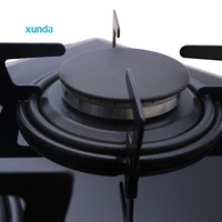 Cuisinière à gaz double brûleur en verre trempé de haute qualité Xunda, cuisinière à gaz naturel commerciale, plaque de cuisson à gaz encastrable à 2 brûleurs
