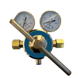 Regulador de Presión de Argón de Una Etapa y Doble Manómetro YQJ-11A, Válvula Reductora de Latón para Gas Helio y CO2 - Product Image 1