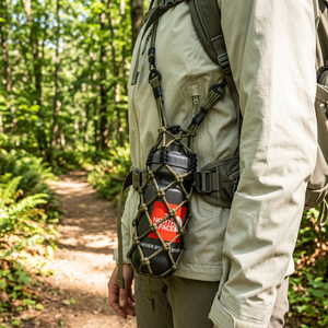 Portabotellas <span class=keywords><strong>de</strong></span> Paracord Trenzado, Correa Ajustable para Botellas, para Senderismo, Camping, Caminatas, Actividades al Aire Libre, Tono Verde - Product Image 4