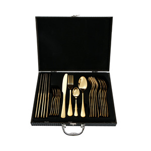 Juego de Cubiertos de Acero Inoxidable Pei Jiale, 4 Piezas, Ovalados, Duraderos, Estilo Occidental, Cuchara, Tenedor, Cuchillo, Vajilla para Bistec, Caja de Regalo - Product Image 3