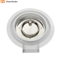 Chauffe-piscine extérieur autoportant en acier Corten blanc de 3 mm d'épaisseur avec cascade, écologique, télécommande, 50000-74999 BTU