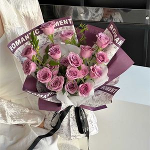 Mother's Day Valentine's Day Floral Wrapping Paper Wholesale butterfly Pattern Korean Bouquet Wrapping Paper