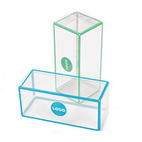 Boîte en PVC transparente imprimée en gros, boîte pliante pour emballage cadeau, boîte transparente en PET pour emballage
