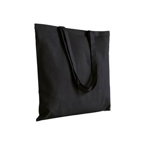 Sac cabas en coton 220g noir carré, sac fourre-tout promotionnel décontracté - Product Image 1