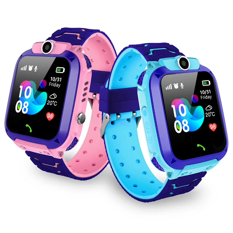 SOS Antil-lost Smartwatch Bebê Relógio GPS Chamada Localização Rastreador Relógio Pulseira Jogo Impermeável Crianças Relógio Inteligente