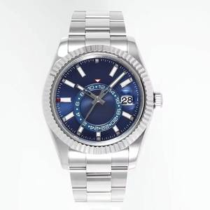 Luxury Super Quality Waterproof Mechanical Watch 42mm ZF Factory ETA 2824 Movement 32.69.34 904l Steel Multifunction blue dial - Product Image 1