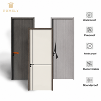 Porte intérieure sur mesure pour chambre et hôtel, style minimaliste avec option de noyau de porte ignifuge et insonorisé