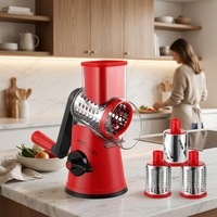 Fabrieks Prijs Handmatige Rotatiekaasrasp Roestvrijstalen Trommel Shredder Trommelbox Multifunctionele Fruit- en Groentesnijder LFGB