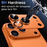 Protecteur d'objectif d'appareil photo pour iPhone 17 Pro Max, Orange, 1 pièce