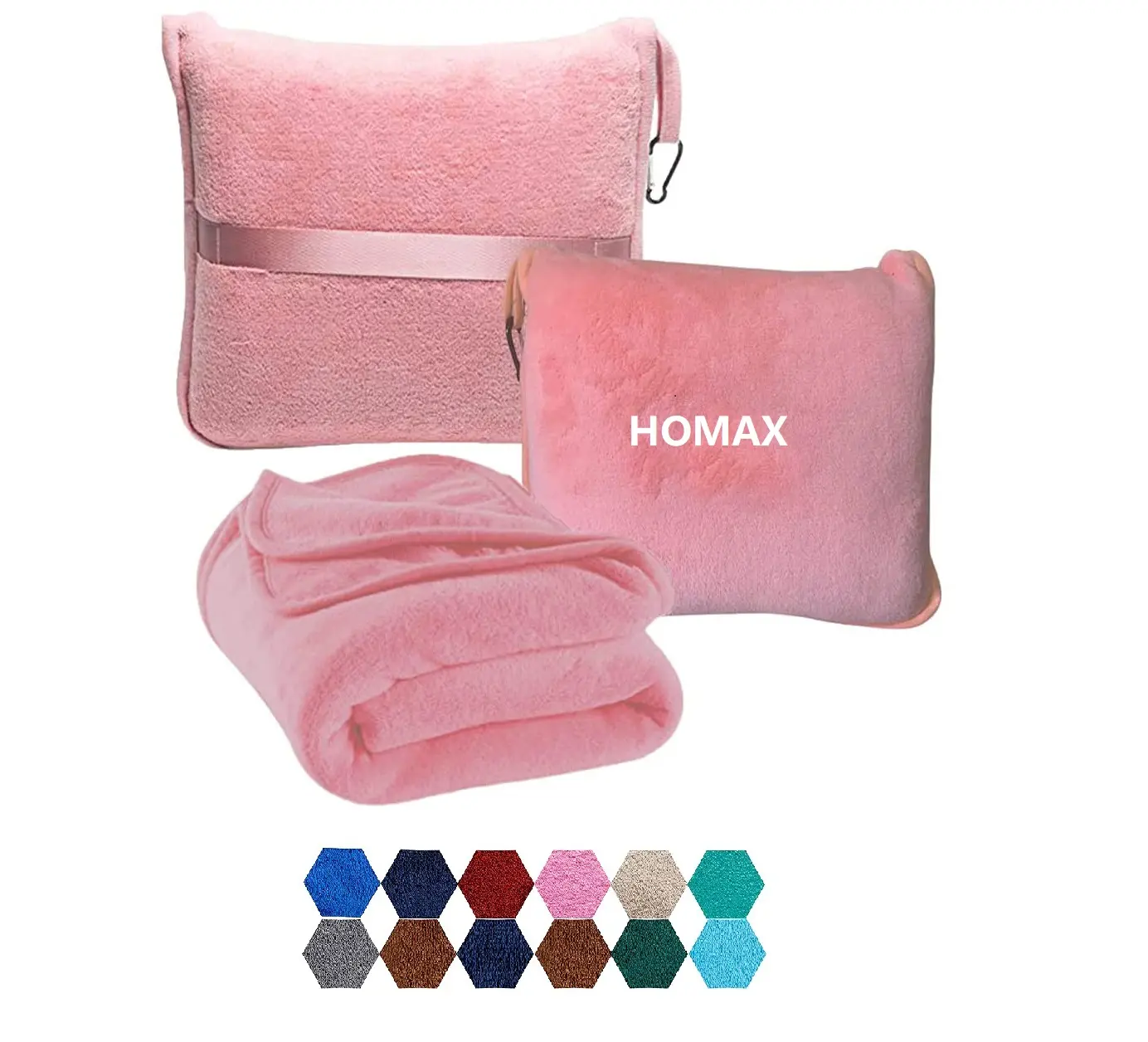 Big OEM Order Service Travel ,Car,Home Hotel Bed Use - Premium Soft 2 in 1 Airplane Blanket with Soft Bag Pillowcase Pillow wit