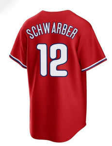 Camisetas de Béisbol al por Mayor para Adultos # 12 Camiseta Schwarber <span class=keywords><strong>color</strong></span> <span class=keywords><strong>crema</strong></span> para <span class=keywords><strong>hombre</strong></span> de Filadelfia - Product Image 5