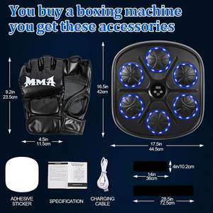 Machine de boxe interactive musicale intelligente RS avec cibles murales et gants de boxe factices pour l'entraînement musculaire à domicile - Product Image 5