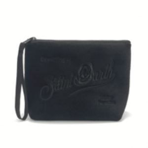 Pochette zippée rayée en peluche douce, pochette de poignet en fausse fourrure pour l'hiver, grande capacité, toucher doux, cosmétiques, broderie personnalisée, cadeau - Product Image 4