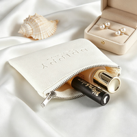 Pochette à bijoux en cuir PU personnalisée avec fermeture éclair, sac de rangement portable souple et mini pour boucles d'oreilles, bagues, colliers, bracelets, cosmétiques, porte-monnaie