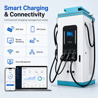 Station de recharge DC ultra-rapide 400 kW pour véhicules électriques commerciaux, refroidie par liquide, double connecteur CCS2 GBT pour camions électriques lourds et flotte de bus, compatible OCPP