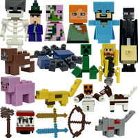 Bloques de Construcción ABS DIY Blocky World, Juego de Figuras de Acción, Ideal para Educación, Cumpleaños, Navidad, Adornos de Escritorio