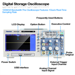 Osciloscopio Digital Portátil Hantek DSO5102P, 2 Canales, Ancho de Banda de 100MHz, 1GSa/s, Análisis en Tiempo Real, 8 <span class=keywords><strong>Bits</strong></span>, Pantalla LCD TFT de 7 Pulgadas - Product Image 5