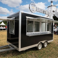 Camion de cuisine mobile 220V avec glace, pizza, café, hot-dogs, remorque de concession, chariot