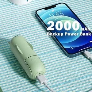 พัดลมขนาดเล็กแบบพกพาพัดลม USB มือถือขนาดเล็กปรับแต่งได้พัดลมขนาดเล็ก1200mAh สำหรับใช้กลางแจ้งสำนักงาน - Product Image 6