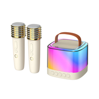 En gros, Mini enceinte karaoké BT 5.1 portable avec poignée, 2 micros, éclairage RGB coloré, compatible Android, son haute fidélité, USB/SD