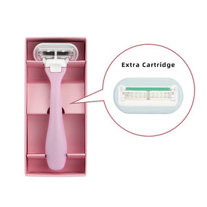 Nhãn Hiệu Riêng Năm Lưỡi Phụ Nữ Dao Cạo Gói Của 1 Kim Loại Xử Lý + 2 Pcs Hộp Mực, Của Phụ Nữ Dao Cạo Hệ Thống Với Nạp - Product Image 6