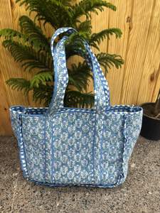 Sac fourre-tout en coton de qualité supérieure, sac de shopping/sacs à bandoulière, sac matelassé pour femme, sac de voyage week-end, sac de transport, sacs fourre-tout faits à la main - Product Image 3