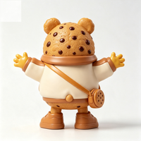 Figurine de collection personnalisée en PVC et ABS, ours en chocolat, style dessin animé, statue d'art, fabriquée en Chine, OEM sur mesure pour marque, vente en gros