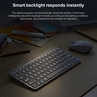 Keyboard Nirkabel Ultra-Tipis MX Keys Mini dengan Lampu Latar Pintar Optik untuk 3 Perangkat Dropshipping Keyboard Kantor