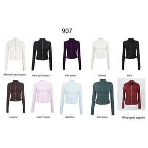 <span class=keywords><strong>Veste</strong></span> de <span class=keywords><strong>sport</strong></span> à manches longues Roregal Gym Fitness avec fermeture éclair dorée pour femmes - Product Image 6