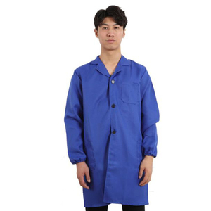 Áo khoác dài tay màu xanh dành cho nam và nữ, chống bụi, quần áo bảo hộ lao động tự sản xuất, chất liệu lụa, đồng phục bảo hộ lao động. - Product Image 5