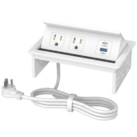 Einbau-Steckdosenleiste für Arbeitsplatten mit PD20W USB-C Schnellladestation für Konferenzraum-Schreibtische