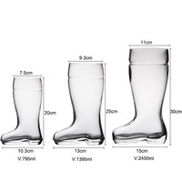 Contient Plus de 2 Bouteilles Oktoberfest Thème Grande Surdimensionnée Allemand Chope à bière Botte Style 1 Litre Bière Verre que Pour Les Fêtes