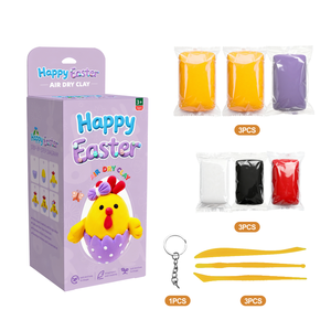 Cute Blue <b>Easter</b> Chicken Air Dry Clay <b>Kit</b> | Non-Toxic Kid-Safe Toddler <b>Easter</b> <b>Craft</b> Supplies | Holiday Decor & Gift - Product Image 2