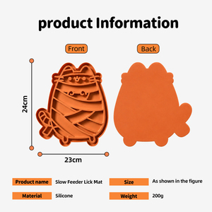 Orange <b>Cat</b> Shaped Silicone Pet Bowl Flexible Food <b>Feeder</b> Cute Feeding Dish for <b>Cats</b> and Small Pets - Product Image 2