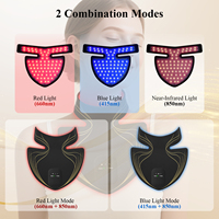 Masque de cou LED à lumière rouge rechargeable sans fil, dispositif de beauté en silicone de qualité médicale pour le soin du cou