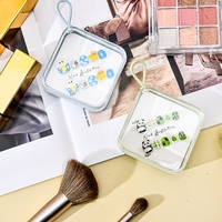 Boîtes d'emballage à surface lisse pour accessoires de faux ongles, boîte d'emballage en plastique vide de couleur unie avec poignée