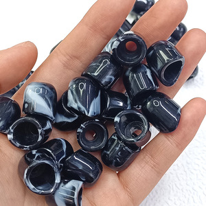 Perles acryliques à trou droit de forme spéciale, pendentifs cloche biseautés à grand trou, perles intercalaires en vrac pour la fabrication de bijoux DIY en gros - Product Image 6