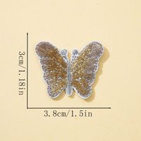 Patchs brodés papillon en fil doré, thermocollants ou à coudre, adaptés aux accessoires vestimentaires DIY tels que vêtements, sacs et chapeaux
