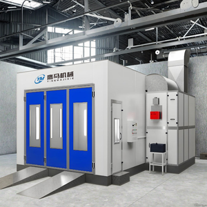 Cabine de peinture compacte pour voitures diesel avec brûleur diesel, système de pulvérisation semi-automatique, échangeur de chaleur à économie d'énergie pour garages - Product Image 2