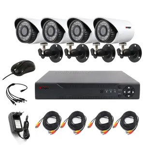 Promoção AHD 4CH CCTV Vigilância KIT 1.3MP AHD Câmera Night Vison BNC cabo CCTV sistema 4 Canais 720P AHD